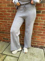 Grey Drawstring Knitted Trousers Ophelia